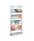 Prospektregal Sirius mobil silber DIN A4 78 x 34 x 163 cm