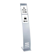 Infoständer tec-art schmal silber für 4 Fächer A4/8 Fächer DIN lang