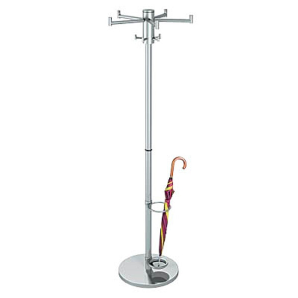 4044917395909 - Garderobenständer Hakenkrone drehbar Ø 500 mm Höhe 1750 mm mit Schirmständer kaiserkraft