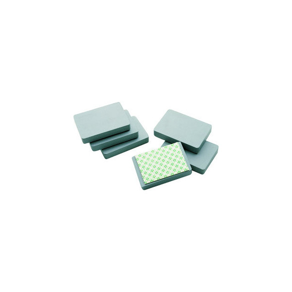 8713797016001 - Magnete bis 25kg rechteckig grau mit Klebestreifen 8713797016001 Legamaster