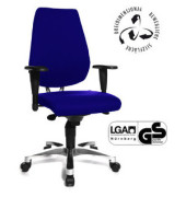 B&uuml;rostuhl Sitness 30, royalblau / silber, mit Armlehnen, bis 110kg, ohne Kopfst&uuml;tze