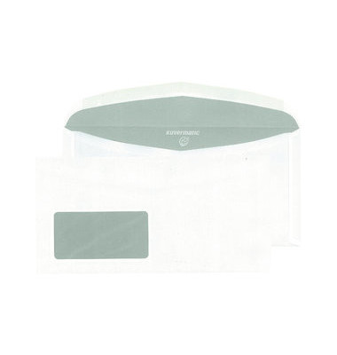 Kuvertierhülle C6/5 Fenstar nassklebend 80g weiß 1000 Stück Kuvertierhülle C6/5 Fenstar nassklebend 80g weiß 1000 Stück
