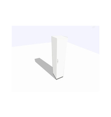 Aktenschrank ClassicLine SBBBI17-W3W300A9K0D0DD0003, Holz/Stahl abschließbar, 5 OH, 40 x 198 x 45 cm, weiß