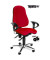 B&uuml;rostuhl Sitness 10, rot / silber, mit Armlehnen, bis 110kg, ohne Kopfst&uuml;tze