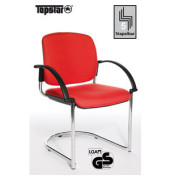 Visitor Open Chair 40 rot Schwingstuhl OC490A T31 gepolstert mit Stoffbezug mit Armlehnen