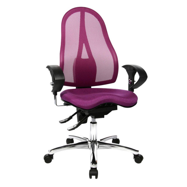 4014296066264 - Bürostuhl Sitness 15 lila   chrom mit Armlehnen bis 110kg 4014296066264 Topstar