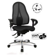 B&uuml;rostuhl Sitness 15, schwarz / chrom, mit Armlehnen, bis 110kg, ohne Kopfst&uuml;tze