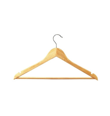 Holzkleiderbügel natur 45cm 25 St Holzkleiderbügel natur 45cm 25 St