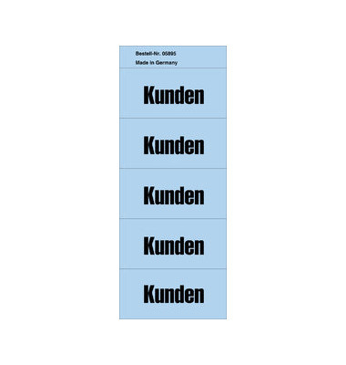 Inhaltsschilder 5895, Kunden, blau, 57x28mm, selbstklebend