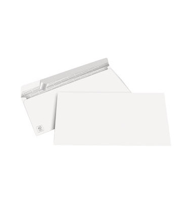 HEAD 
					Briefumschläge Din Lang ohne Fenster haftklebend 100g weiß 100 
					Stück