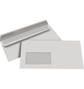 Briefumschläge Din Lang mit Fenster selbstklebend 80g grau 1000 Stück Recycling