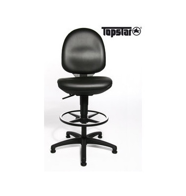 Arbeitsdrehstuhl Tec 50 Counter mit Gleitern schwarz Arbeitsdrehstuhl Tec 50 Counter mit Gleitern schwarz