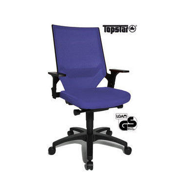 Bürodrehstuhl Autosyncron-1 mit Armlehnen blau Bürodrehstuhl Autosyncron-1 mit Armlehnen blau