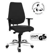 B&uuml;rostuhl Sitness 30, schwarz / silber, mit Armlehnen, bis 110kg, ohne Kopfst&uuml;tze