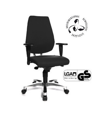 Bürostuhl Sitness 30, schwarz, mit Armlehnen, bis 110kg