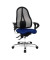 B&uuml;rostuhl Sitness 15, blau/schwarz / chrom, mit Armlehnen, bis 110kg, ohne Kopfst&uuml;tze