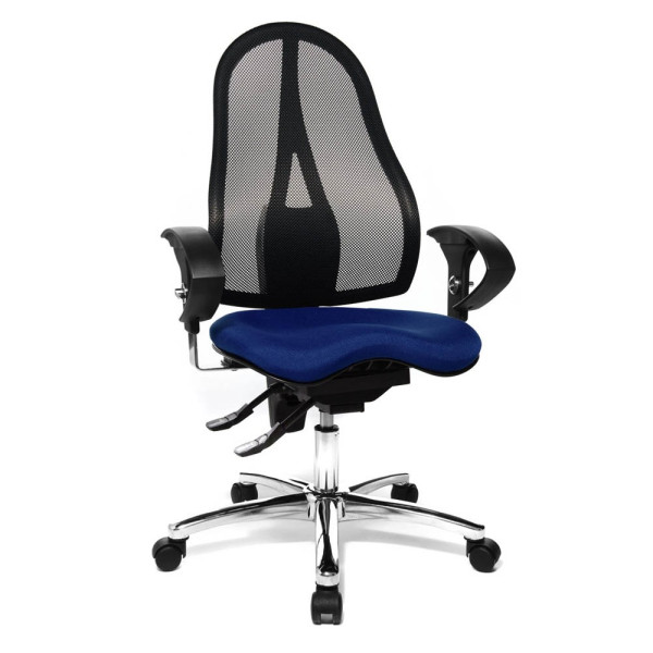 4014296067285 - Bürostuhl Sitness 15 blau schwarz   chrom mit Armlehnen bis 110kg 4014296067285 Topstar