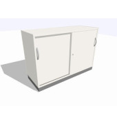 Aktenschrank ClassicLine SBCCC26-W3W3W3W3K0D0DD0003, Holz/Stahl abschließbar, 2 OH, 120 x 82 x 45 cm, weiß
