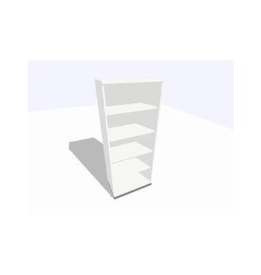 Regalschrank 80 x 45 x 198 cm perlweiß 5 Ordnerhöhen Regalschrank 80 x 45 x 198 cm perlweiß 5 Ordnerhöhen