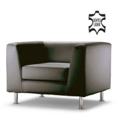 ClassicLine Wait schwarz Sessel Echtleder WAIT01-FIESTA