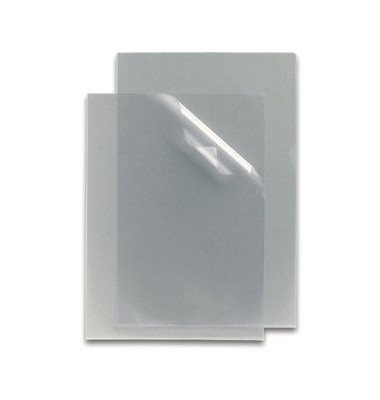 Sichthüllen KF00310, A4, transluzent genarbt, oben & rechts offen, 