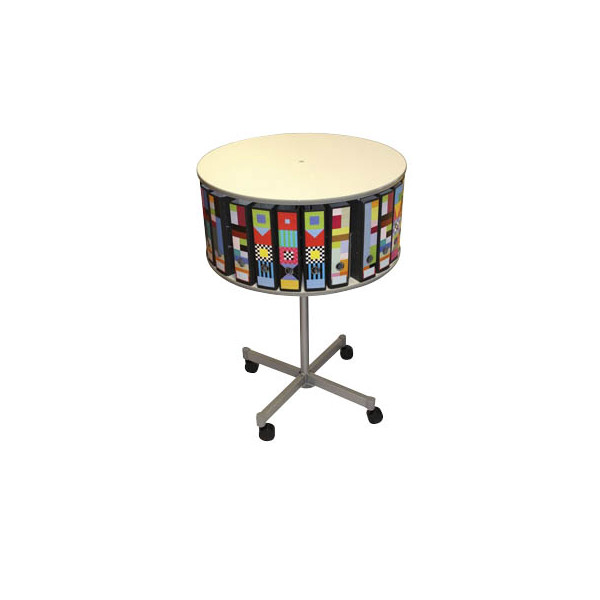 4250102410115 - Tisch-Ordnerdrehsäule RT081B1 Klassiker grau 1 Etagen bis zu 24 Ordner 44x81cm (HxØ) 4250102410115 Reef