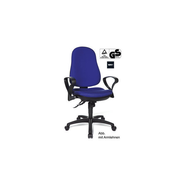 4014296476308 - Bürodrehstuhl Support SY Synchro ohne Armlehnen royalblau 4014296476308 Topstar