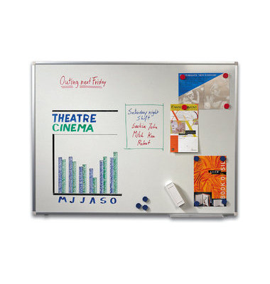Whiteboard 120 x 90cm weiß emailliert Aluminiumrahmen Whiteboard 120 x 90cm weiß emailliert Aluminiumrahmen