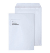 Versandtaschen, C4, mit Fenster, selbstklebend, 100g, weiß