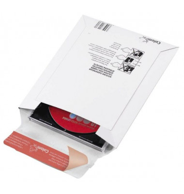 Versandtaschen CP012.00, CD / DVD, ohne Fenster, haftklebend, 23g, wei&szlig;
