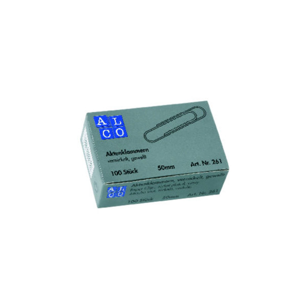 4007735002619 - Aktenklammern 261 50mm Metall vernickelt silber 4007735002619 100 Stück