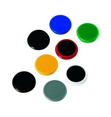 Haftmagnet 6818V26, Rund, 13mm &Oslash;, farbig sortiert, 100g
