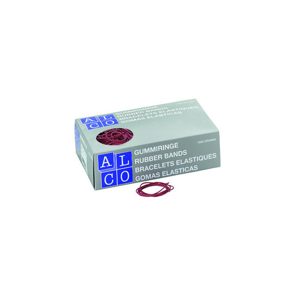 ALCO-Albert - Gummiringe rot Ø 40 mm, 1 kg, aus 46 % Naturkautschuk
