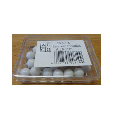 Landkartennadel 810 weiß 8mm VE 20 Landkartennadel 810 weiß 8mm VE 20
