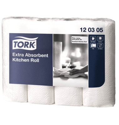 Küchenrollen Extra Absorbent 120305 3-lagig weiß Rolle à 51 Blatt