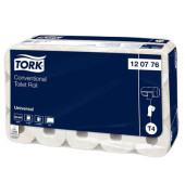 Toilettenpapier T4 Universal, ohne, 120776, 2-lagig, naturwei&szlig;, 400 Blatt / Rolle,