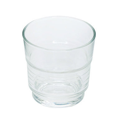 Trinkglas Spirale 200ml Glas 77x77mm 6 Stück stapelbar