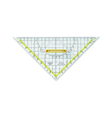 Kunststoff-Geodreieck TZ-Dreieck 1650/4 glasklar 25cm mit abnehmbarem Griff