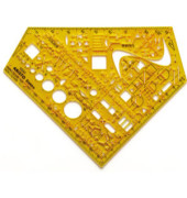 Kunststoff-Schablone Elektro 5050 gelb-transparent