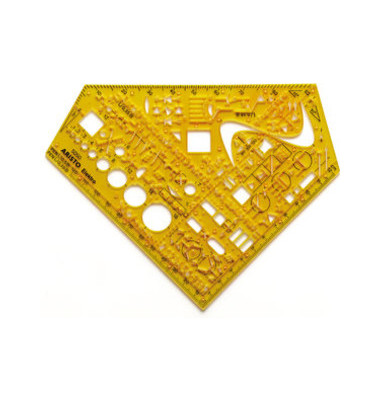 Kunststoff-Schablone Elektro 5050 gelb-transparent