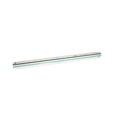 Kunststoff-Dreikantmaßstab 1314/4 Maschinenbau-F weiß 30cm
