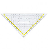 Kunststoff-Geodreieck TZ-Dreieck 1651/2 glasklar 22,5cm mit Griff
