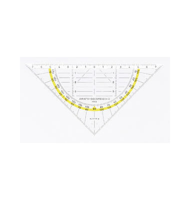 Kunststoff-Geodreieck 1552 glasklar 16cm