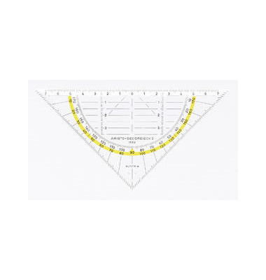 Zeichendreieck 16cm 1mm-Teilung glasklar Zeichendreieck 16cm 1mm-Teilung glasklar