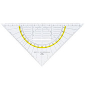 Kunststoff-Geodreieck 1555/2 glasklar 22,5cm mit Griff