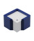 Zettelbox 25724, memorion, 12,5x12,5x8cm, royalblau, Kunststoff, inkl.: 600 Notizzettel