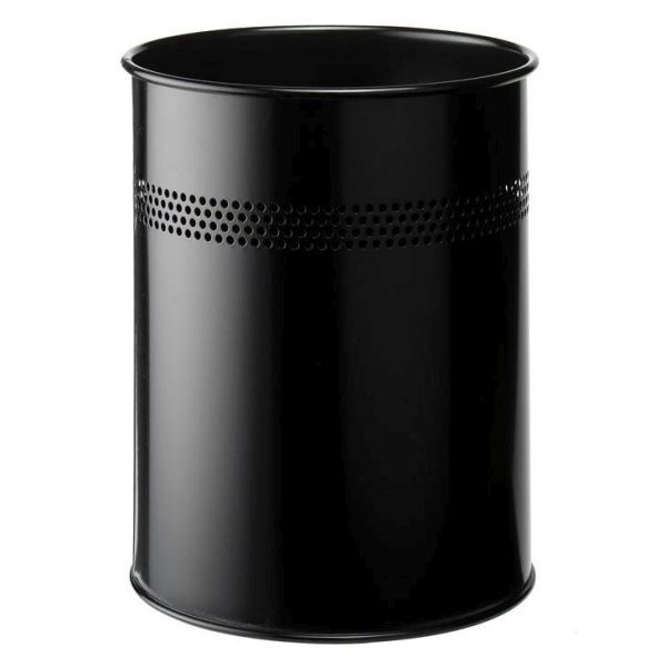 4005546988269 - Stahlpapierkorb 15 Liter schwarz 4 Reihen perf 4005546988269 Durable