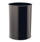 Stahlpapierkorb 30 Liter schwarz