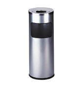 Standaschenbecher mit Löschkopf silber Durchmesser 26 cm