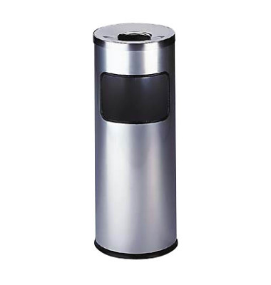 Standaschenbecher mit Löschkopf silber Durchmesser 26 cm
